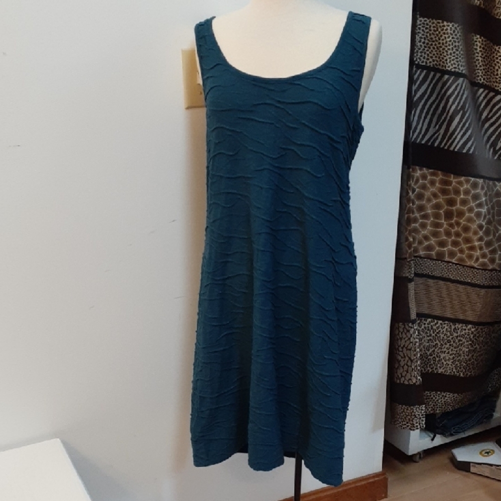 Toad&Co Teal Textured Mini Dress